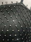 Fashion Women's Dress New Sleeveless Backless Slim Grid Diamonds Mini Spaghetti Strap Dresses Female Summer 2023
