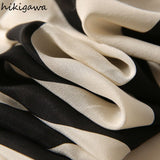 Faldas De Mujer Vintage Striped Skirts Women High Waist Slim Summer A-line Pleated Skirt Big Swing Korean Elegant