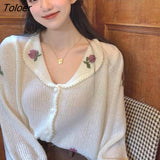 Women Loose Button Simple Casual Floral Retro Elegant Spring Streetwear Turn Down Collar Female Ins Chic Sweet