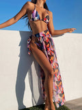 Toloer Printed Outside Single Swimsuit Bikini 2023 New Swimsuit Women's Split Swimsuit Burst Swimsuit B256W-Outfit