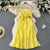 2022 Summer New Lace Embroidery Dress Women Sleeveless Dresses Female Vintage Party Beach Maxi Long