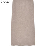 Ankle-length Skirts Women Autumn Winter Fashion Tender Korean Style A-line Solid Casual Daily Simple All-match