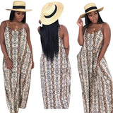Toloer New Women's Casual Loose Print Cotton Slip Dress-Outfit