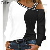 for Women 2023 Casual Daily T-shirts Glitter Sheer Mesh Long Sleeve Top Fashion Ladies Blouses Europe and America
