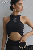 Letter Print Tank Top Summer Women Basic Cotton Vest Sports Fashion Streetwear Hot Outfits Female Cami Tops 2023