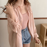 Chic Split Shirts Women Irregular Designed Stylish S-3XL Long Sleeve Blouse Sun-proof Breathable Outerwear Female