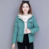 Coat Women 2020 Fashion Winter Jacket Women Cotton padded Parka Outwear Hooded Short Female Jacket Coat Plus Size