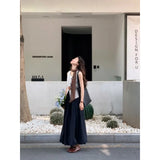 Atmosphere Is Simple To Wear A Vest Top In The Long And Elegant Temperament Casual Half-Dress Women's