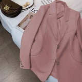 Toloer Suit Jacket Female GJ Sense Spring Autumn 2024 New Korean Version Of Fashion Long Small Suit-Outfit