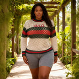 Retro Gradient Striped Knitted Dress Sleeveless Sling Skirt Slime-Skinny Sweater