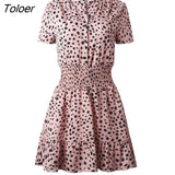 Women Leopard Casual Black Summer Ruffle Mini Dresses Buttons Ladies Purple Waisted Fitted Clothing 2023 Womens