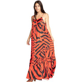dresses Summer 2021 Women Black And White Color Print Dress Causal Long Floor Dresses Women Beach