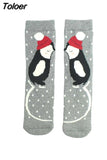 Women's Socks Christmas Peonfly Fashion Harajuku Cute Cartoon Animal Cat Dog Printed Socks Funny Skate Cotton Happy
