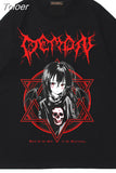 Men's clothing Y2k Oversized t-shirt Hip Hop Unisex Anime Aesthetic Gothic Punk T shirt Harajuku Cotton Half Sleeve Tees