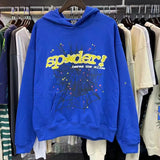 2025 Spoder Spider Web Print Hooded Hooded Hooded Hooded Casual Loose