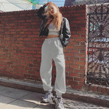 Rockmore Harajuku Joggers Wide Leg SweatPants Women Trousers High Waist Pants Streetwear Korean Casual Sporting Pant Femme