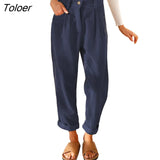 High Waist Corduroy Pants Woman Casual Loose Wide Leg Pants Women Fashion Streetwear Solid Ladies Trousers Joggers