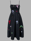 Casual Sling Dress For Women Square Collar Sleeveless High Waist Print Colorblock Dresses Female Summer