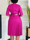 Women's 2025 New Fashion Plus-Size Temperament Tongle V-Neck Pressure Folding African