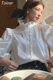 Women Tops 2023 Ropa Mujer Puff Sleeve Ruffles Loose Blouses Temperament Blusas De Mujer Korean Fashion Sweet Blouse