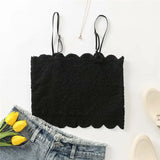 White Balck Lace Sexy Camis Summer Fashion Ladies Basic Short Tank Tops Blouse Za Women 2021 Chemisier Femme