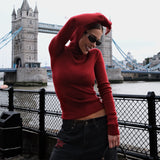 And Winter New Hooded Tight Coats Fashion Simple Jacket Sweater Women Loose Solid Color
