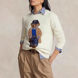 New Women's Fashion Elegant Round-Collar Knitted Long Dress Leopard Dress Dress