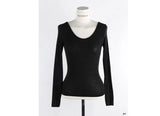 New Summer T Shirt Women Elasticity T-Shirt Woman Clothes Tops Slim Tshirt Female Long sleeve Crop Top Womens Sexy
