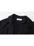 Long Sleeve Slim Women Blazer Dress Autumn Winter Vintage Fashion Gothic Streetwear Female Suits Ruched Dress With
