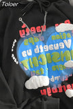 Necklace Love Heart Clothing Harajuku Hoodies Anime Oversized Hoodie Women's sweatshirt Tops Coat Autumn Y2k Kawaii