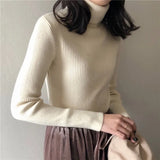 Sweater Woman With Bottom Shirt Autumn And Winter New Long Sleeves To Keep Warm Body Solid Color Knitted
