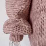 Long Sleeve Shoulder Casual Loose Knitted