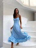 New Sling Belt Three-Dimensional Flowers A Skirt Women's