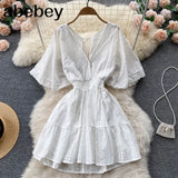 Sexy White Fashion Clothing Casual Summer Elegant Female Dress Clothes Dresses for women Midi Long Beach Sundress