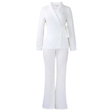 Women's Clothing 2025 Autumn And Winter 2025 New Female Fashion Temperament Tied With Blazer Pants Two-Set
