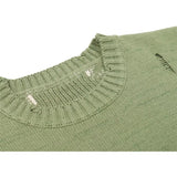 Men's European and American Street Sweater Male Jacquard Knitted Pullover Hip-Hop Loose Long-Sleeved Sweater