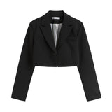 Autumn Blazer Sets Women Two Piece Outfits Long Sleeve Short Coat Crop Jacket and Long Suit Pants 2 Pieces Ensemble