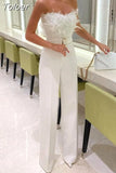 Lady Feather Elegant Sexy Sleeveless Bodycon Overalls Streetwear Outfit Clothes Party Playsuit Bodysuit Party