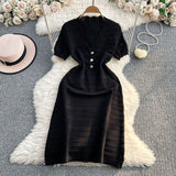 Stunning Green Dress Woman 2025 Summer New French High-End Temperament Knitted