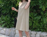 Dress Boho Dresses Women Casual Beach Sundress Sleeveless Cotton linen Dress female Vestidos maxi bodycon dress