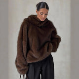 Women's Autumn And Winter New Color Round-Collar Striped Knitted Sweater Fashion Loose Lazy