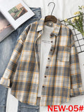 Women's Plaid Woolen Shirt Oversize Autumn 2022 Thick Warm Plaid Blouses And Shirts Winter Oversized Women Woolen Shirt