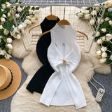 Luxury Gold Wind High-End Sleeveless Knitted Vest Women Summer Metal Kinesi Design Chic Hot Girl Top