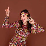 Halloween Women's Print Tops T Hongha Horn Pants Set +