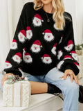 Autumer Winter Christmas Knit Pullover Women Sweater Korean Cartoon Crew Neck Long Sleeve Casual Loose Soft Warm