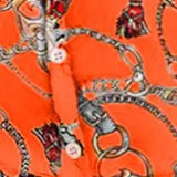 New Design Plus Size Women Blouse V-neck Long Sleeve Chains Print Loose Casual Shirts Womens Tops And