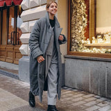 Long Parkas Women Fashion Winter New Tie Belt Coats Women Elegant Solid Covered Button Cotton Jackets Female
