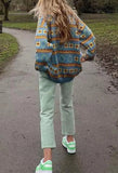 Vintage Floral Jumper Sweater-Outfit