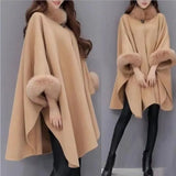 New Coat Women's Fashion Ins Autumn and Winter Mid Long Fashion Temperament British A-line Cape Worsted Personalized