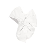 Toloer 2024 New Fashion Temperament Pure Color Asymmetric Collar Bow Decorative Splicing Design Sense Women's Top-Outfit